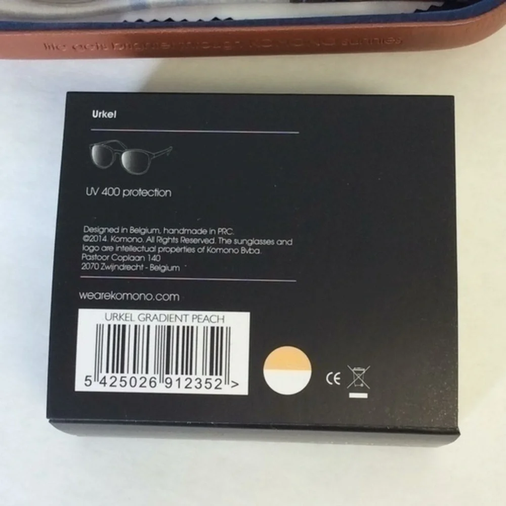Komono Sunglasses Peach orange NEW Urkel UV 400